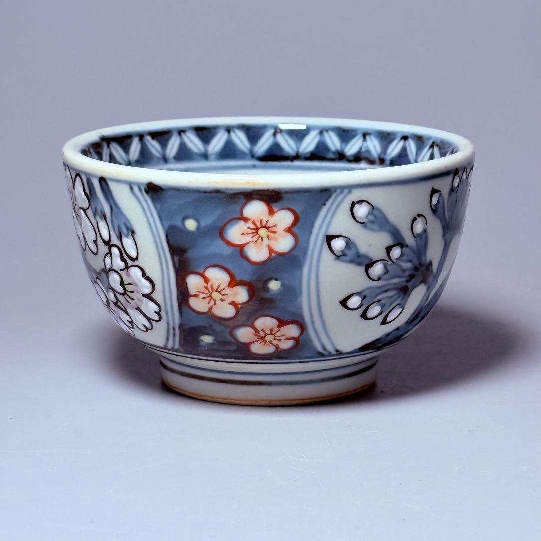 五代　佐藤走波　七十五才　染錦桜と朝顔文カップ＆ソーサー　コレクター放出品　訳有