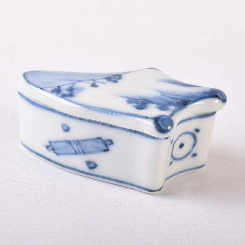 茶道具　西村徳泉造　古染付写　丁字香合　共布共箱　C　8173