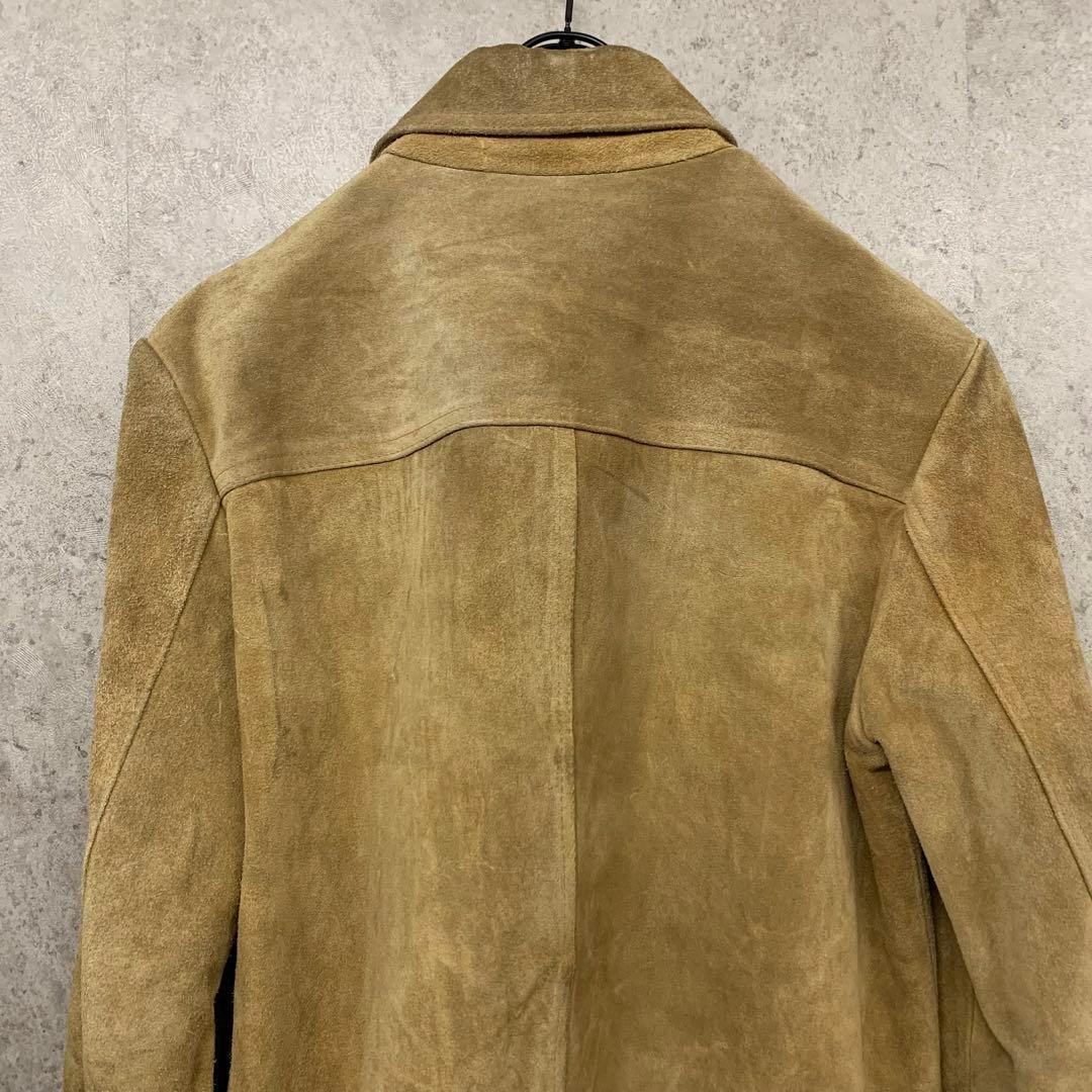 US古着◆スエード レザー ジャケット メンズ L程