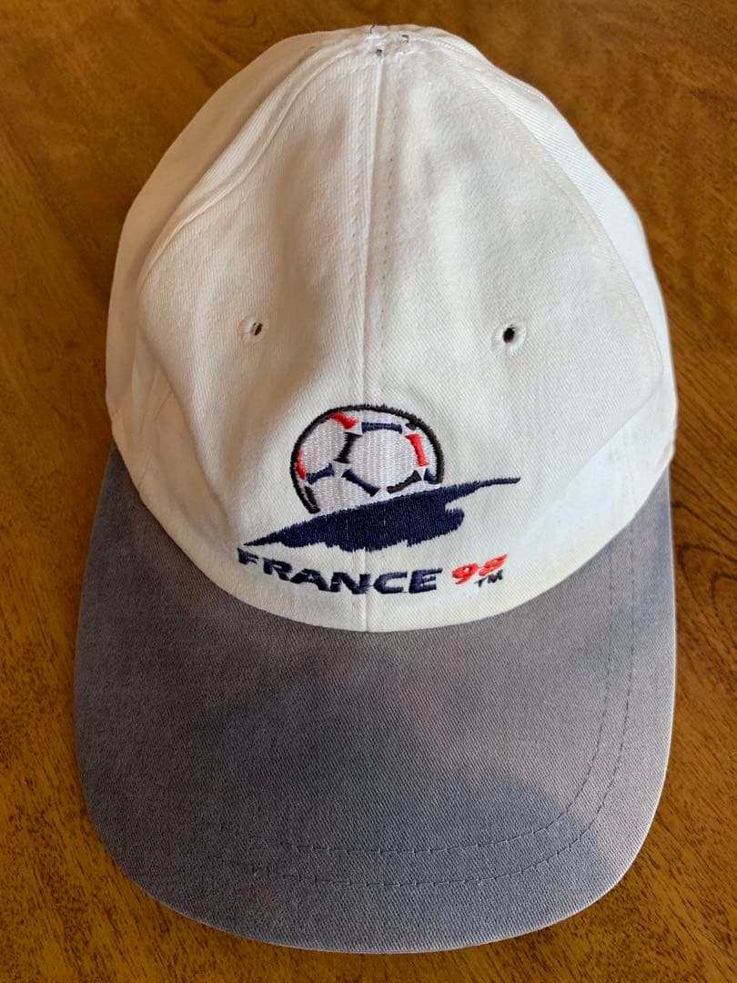 WC'98フランス キャップ 公認商品 青白ツートンカラーキャップは希少