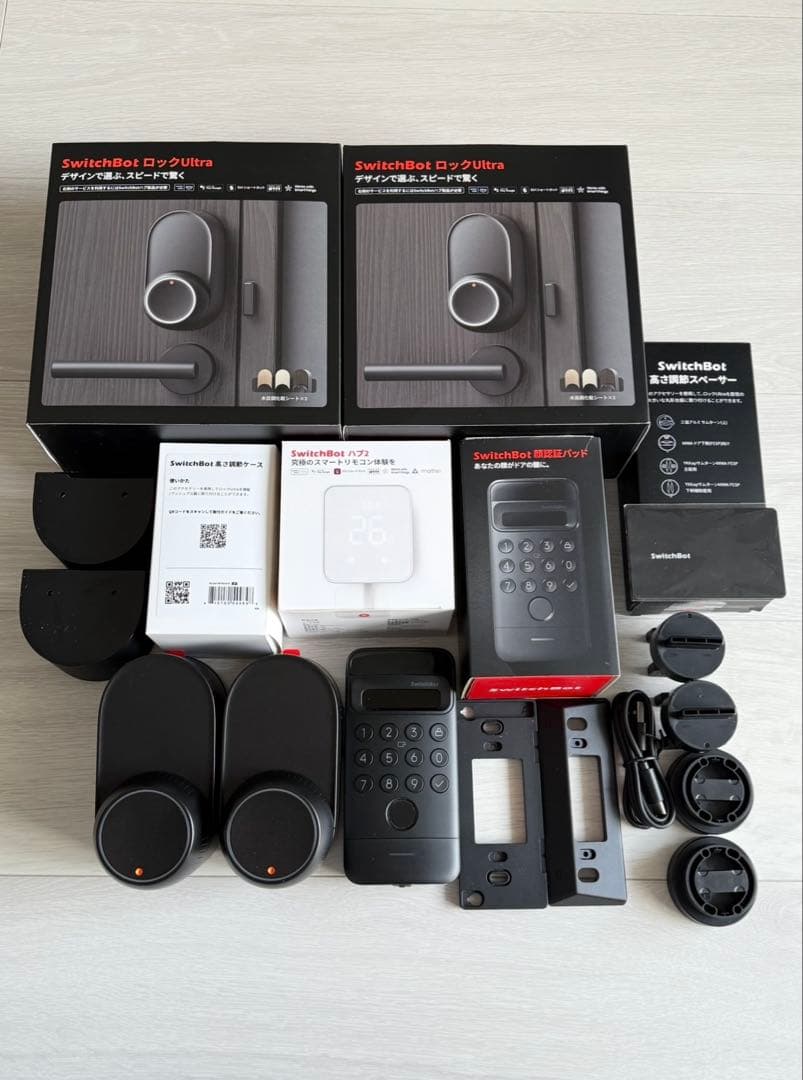 SwitchBot3点セット(LockUltra/顔認証パッド/ハブ2)