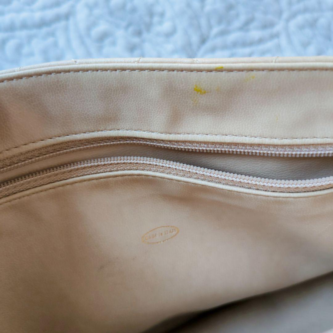 CHANEL シャネル キルティングショルダーバック ヴィンテージ　ベージュ