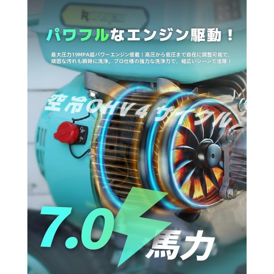 ★新商品！★Kareyouエンジン式高圧洗浄機 17MPa 最大圧力 9.5L