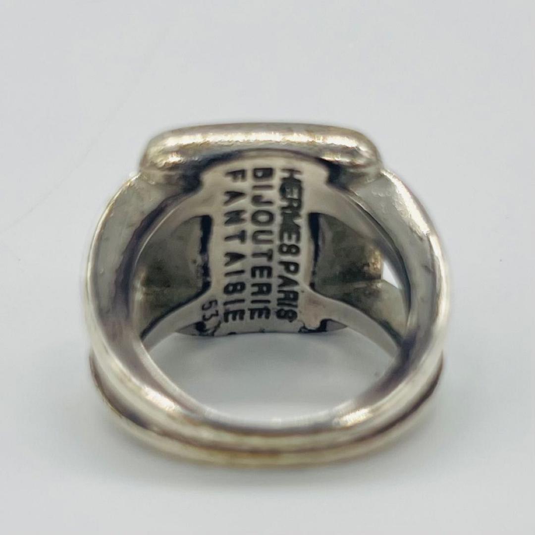 エルメス コロゾ　サイズ53　シェル　12号 リング シルバー メタル