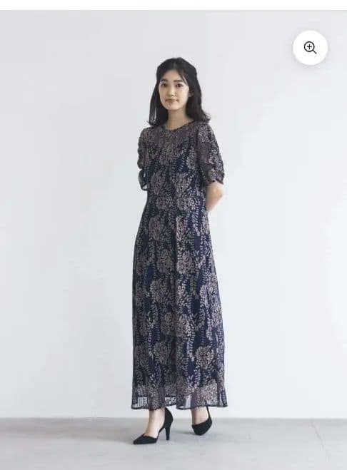 kaene 配色レースエプロンワンピース