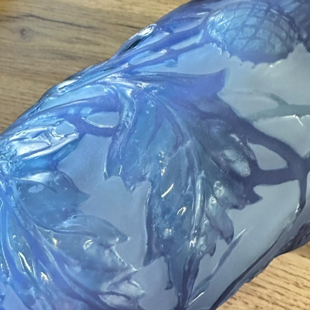 【証明書】 エミールガレ　芥子紋　　花瓶　技法スフレ　被せガラス　高さ28cm