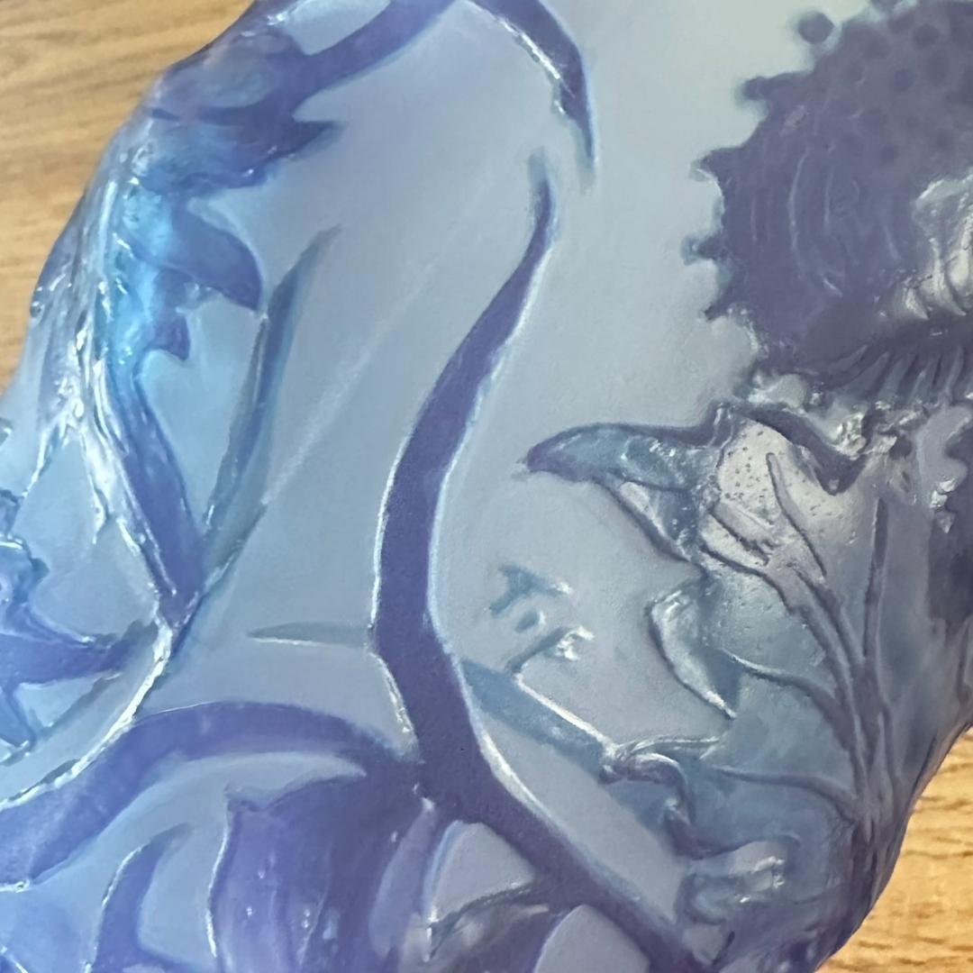 【証明書】 エミールガレ　芥子紋　　花瓶　技法スフレ　被せガラス　高さ28cm