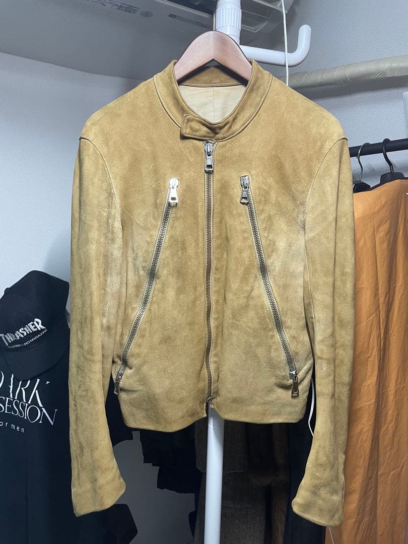 マルタンマルジェラ 05AW スエード ハの字 八の字 ライダースジャケット