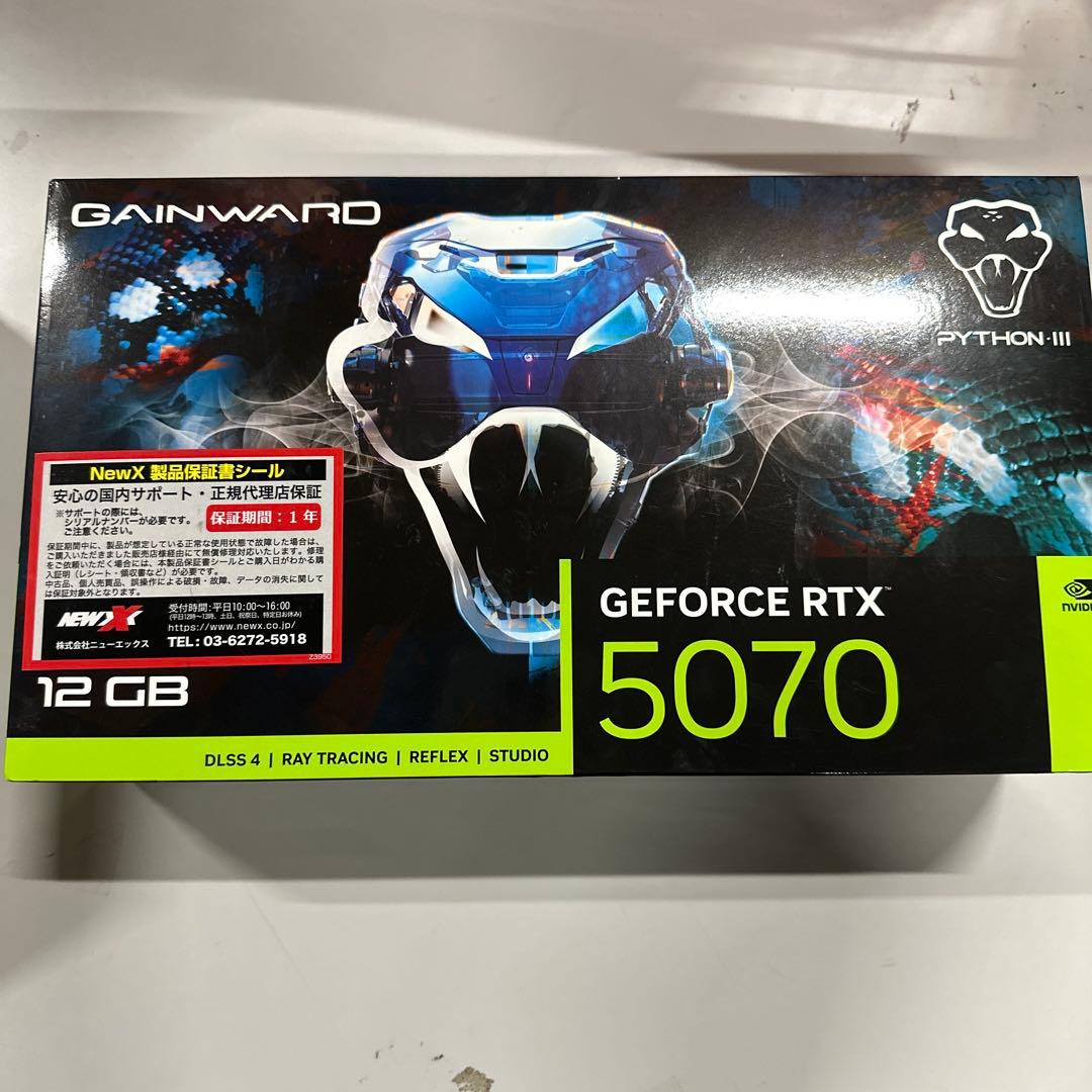 グラフィックボード・グラボ・ビデオカード GAINWARD RTX 5070 PYTHON III 12GB