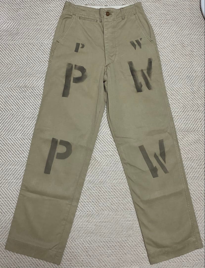 ヴ*き様 40s US.ARMY アーミーチノ M-45 PWステッチ ヴィンテ