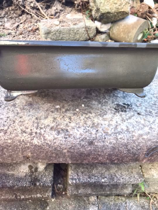 盆栽鉢　時代盆栽鉢水庄園緑泥雲足隅入長方鉢