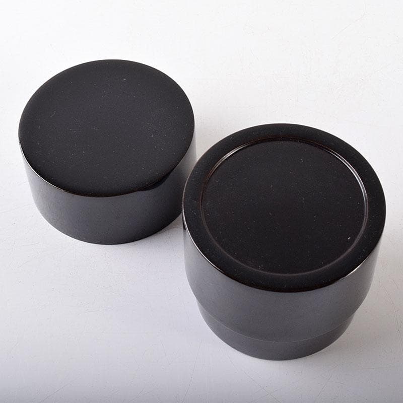 茶道具　黒漆　中次　棗　合わせ箱　V　7356