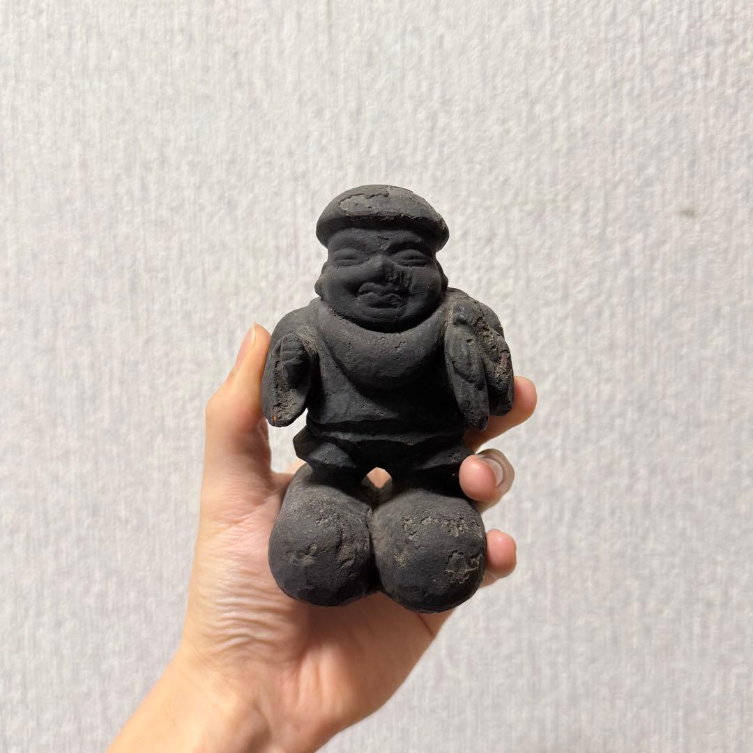 七福神 大黒天 恵比寿天 民衆仏 仏像 木彫 江戸時代 古美術 骨董 古民藝