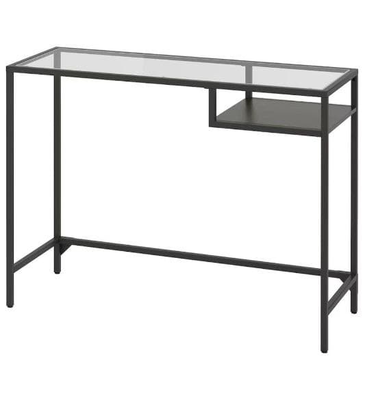 【開封のみ未使用】IKEA ヴィットショー ラップトップテーブル デスク　ガラス