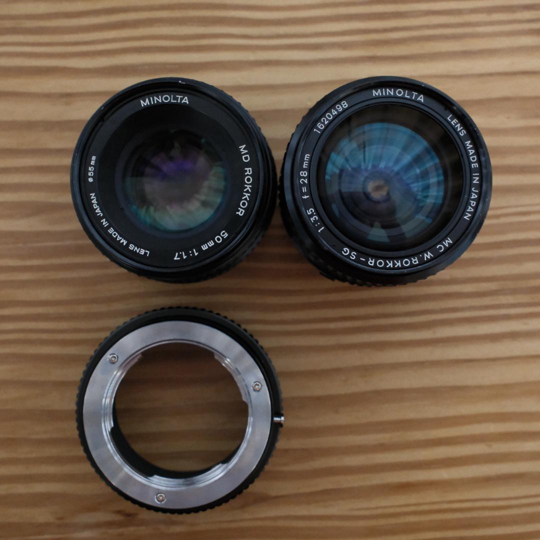 ミノルタ ROKKOR 50mm f/1.7, 28mm f/3.5, +おまけ