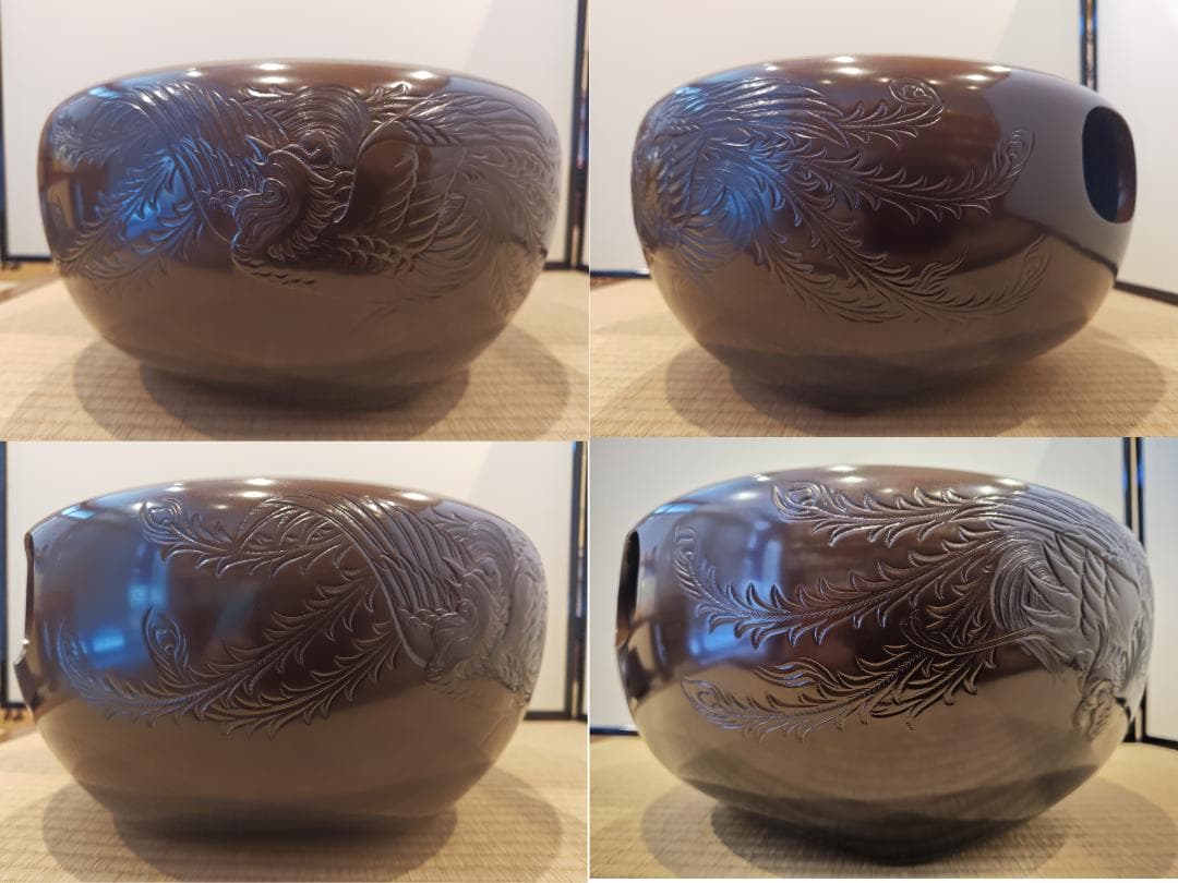 【逢絢亭】茶道具 鳳凰風炉 唐銅 畠春斎釜添え 風炉師 昇雲作 共箱入り