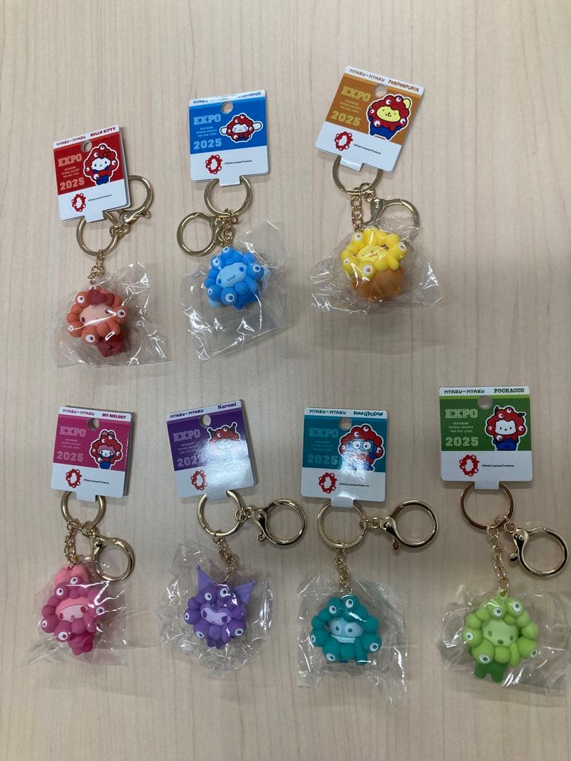 EXPO 2025 推しカラー　サンリオミャクミャクなりきりキーホルダー