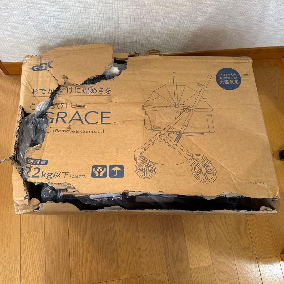 【箱潰れあり】GEX OSOTO GRACE RC折りたたみ 犬猫 22kg
