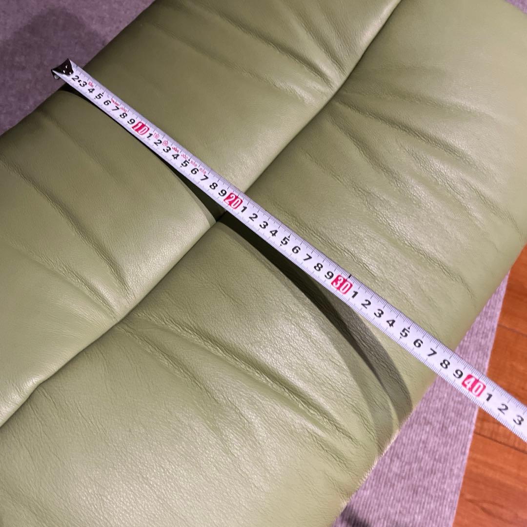 エコーネス リクライニングソファのオットマン グリーン★ チェア別出品セット販売