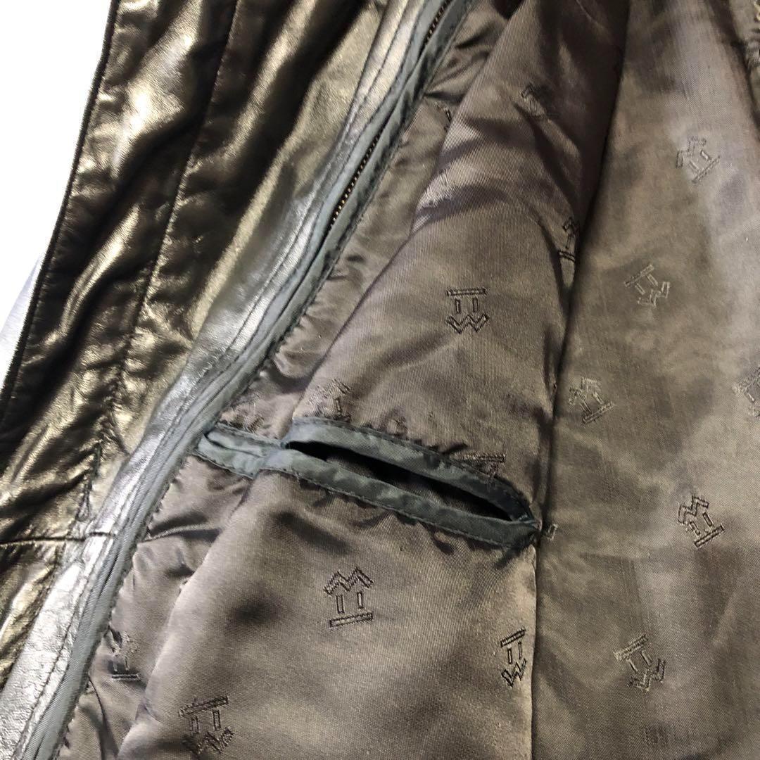 BERMANS 本革ライダースジャケット　黒　スリーエムシンサレート★★★