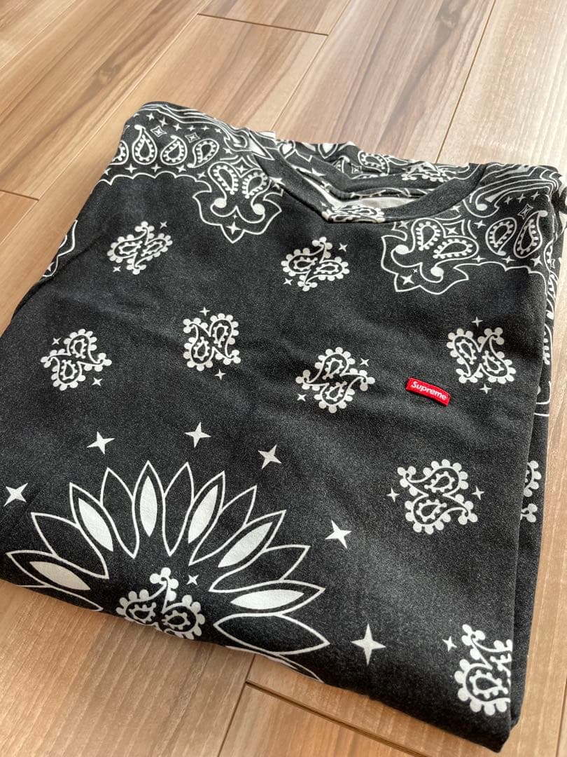 トップス Supreme Small Box Tee Black Bandana XL