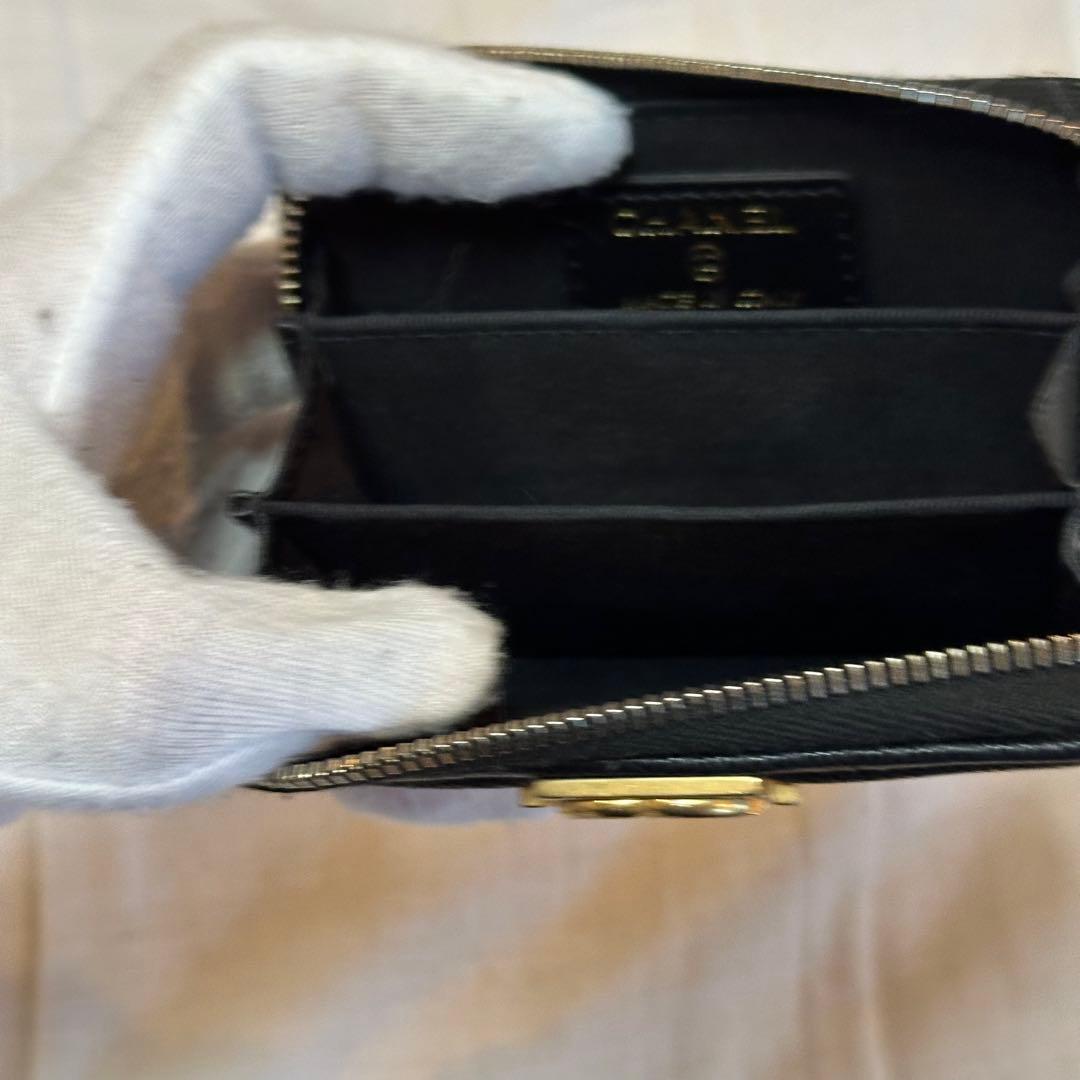 CHANEL ボーイズシャネル　ケース　G金具　キャビアスキン