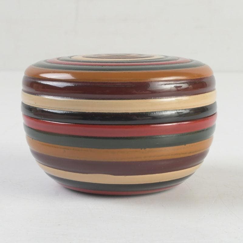 茶道具　輪島塗　高橋朝也 (二代 金浦)　独楽塗　茶器　棗　共箱　V　9567