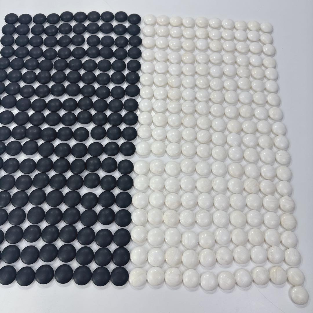 ✦蛤碁石 那智黒 32号 日向特製 メキシコ産 碁笥✦