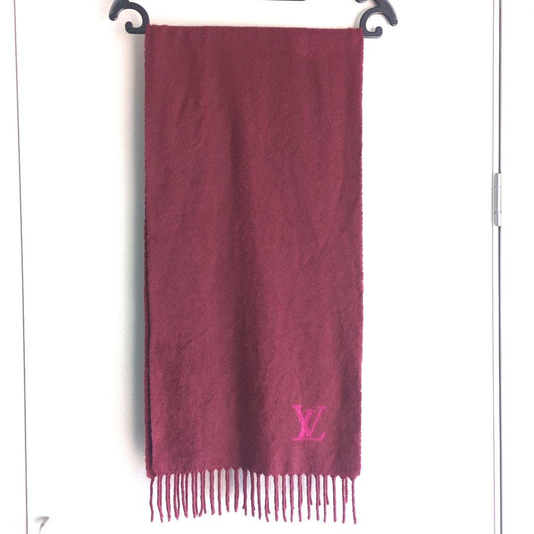 Louis Vuitton カシミヤマフラー バーガンディ