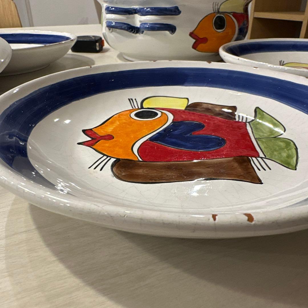 Nino Parrucca ニーノパルッカ シチリア職人 スパゲティ皿セット