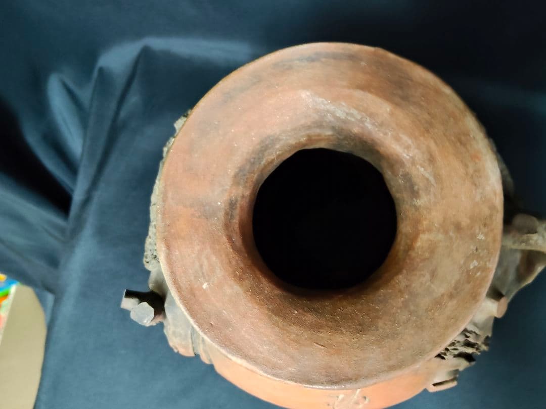 ​【骨董/美術品】陶芸 壺 花器「己巳年 冬巌作」在銘 落款あり