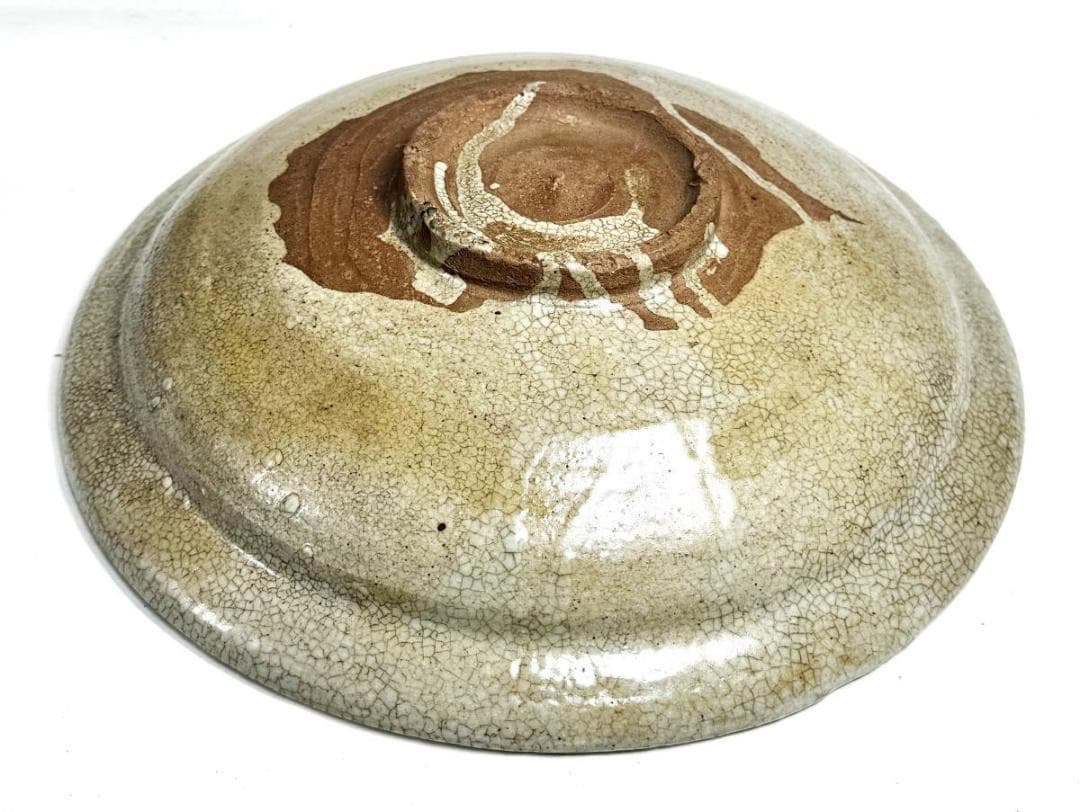 古唐津 絵唐津花鳥大鉢 約直径30cm 時代物 伝世品焼物 ウブ品WWTT298