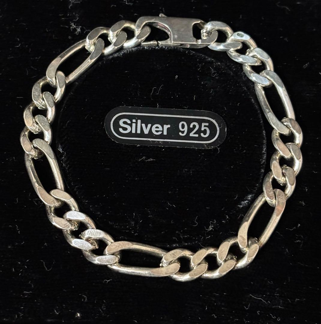 シルバー925 フィガロチェーン ブレスレット ジュエリー アバランチ