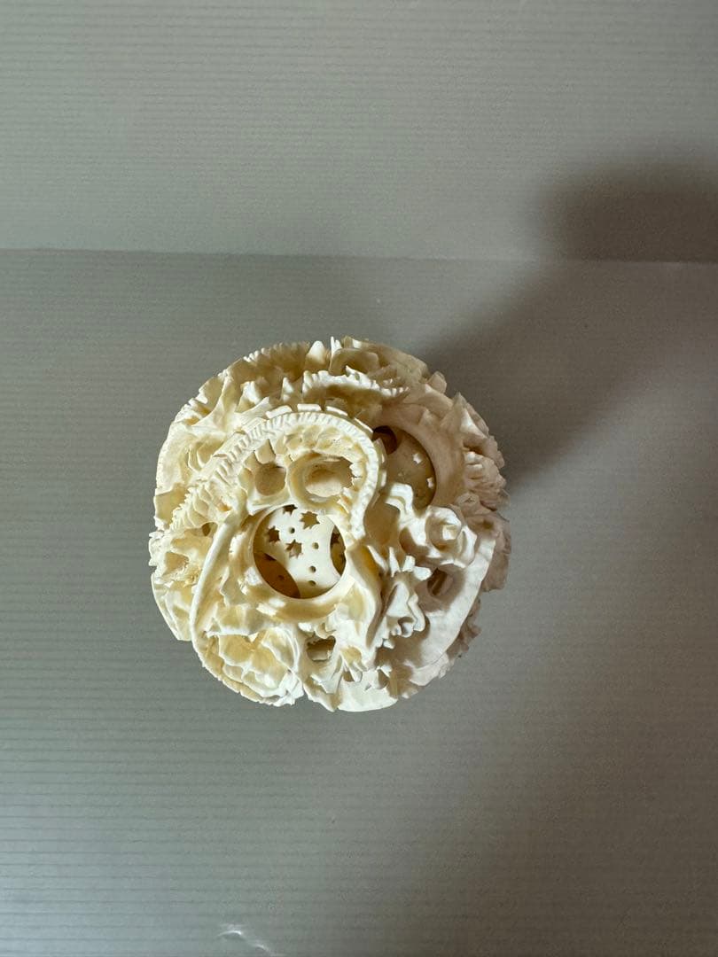 2736 中国美術 天球 多層球　龍の置物 象の置物 精密彫刻　工芸品