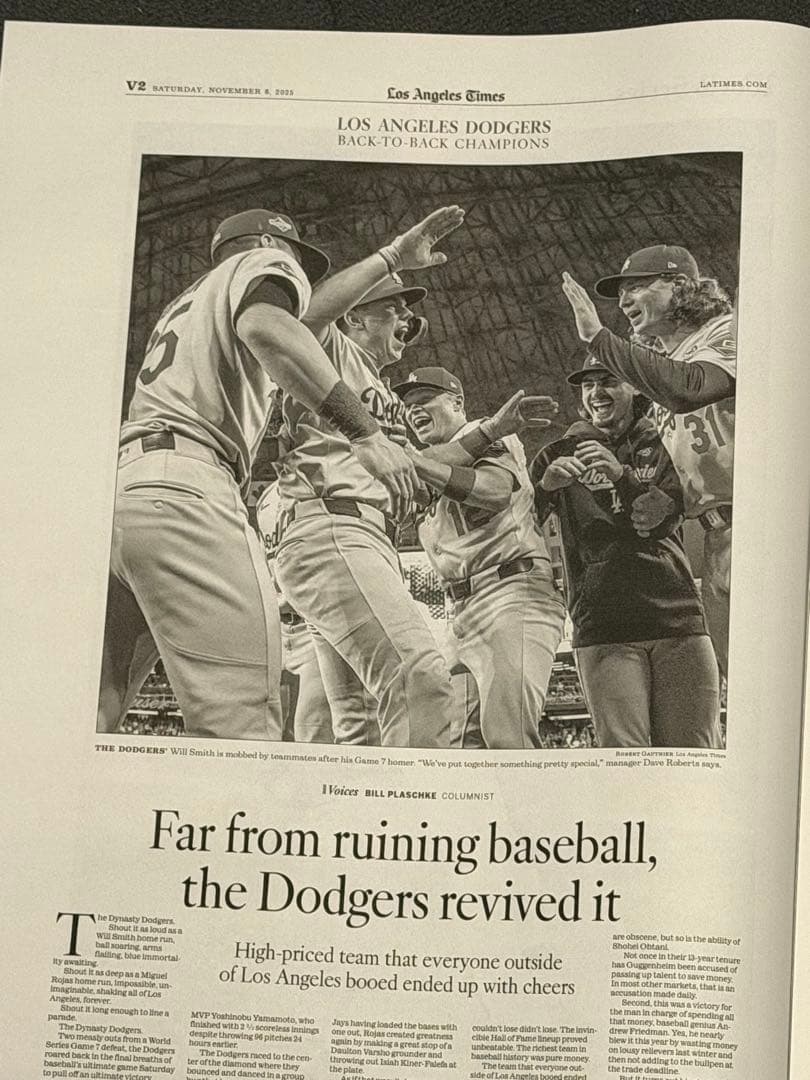 【ドジャース WS \"優勝特別記念版\"】　3部のみスペシャル価格　大谷翔平