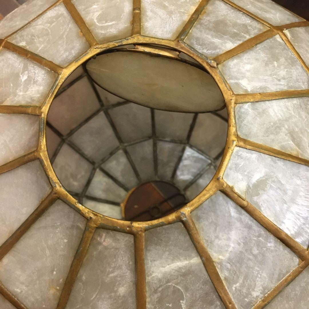 アンティーク　ランプシェード　螺鈿