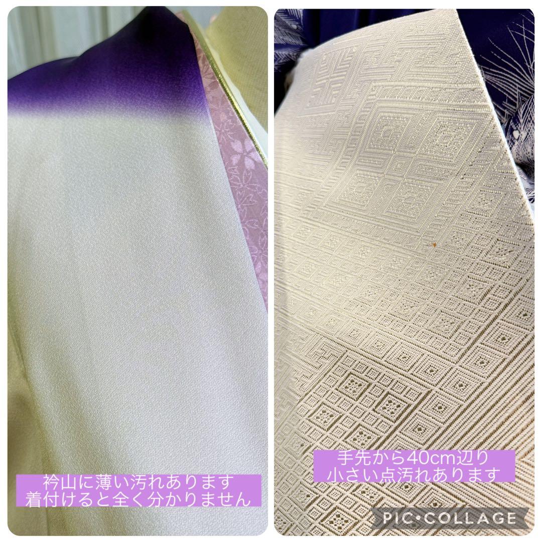 ❣️大特価❣️ 美品　正絹　振袖フルセット　新品長襦袢　成人式　青紫色　佐賀錦