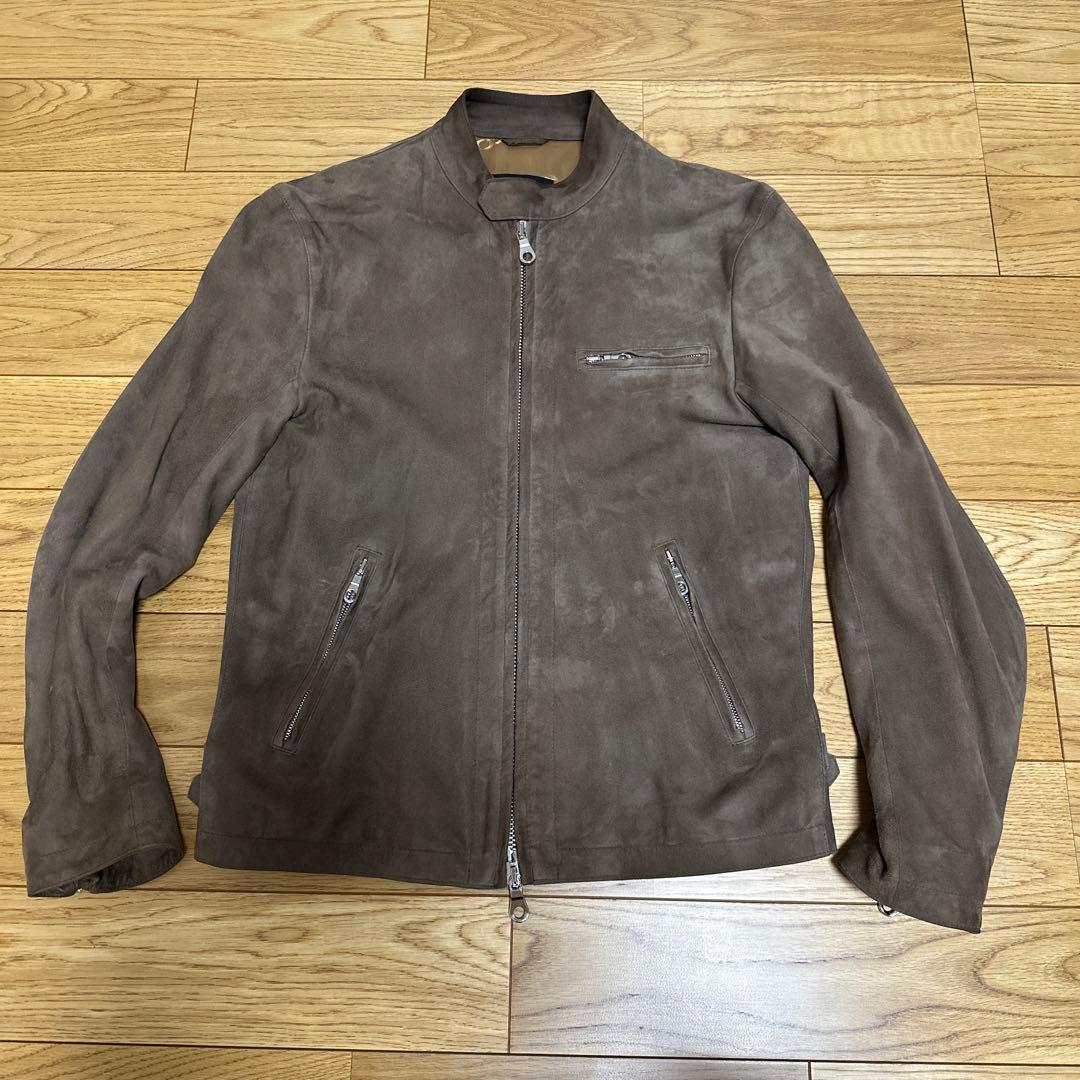 CINQUANTA チンクアンタ　ゴートスエード シングルライダース　46