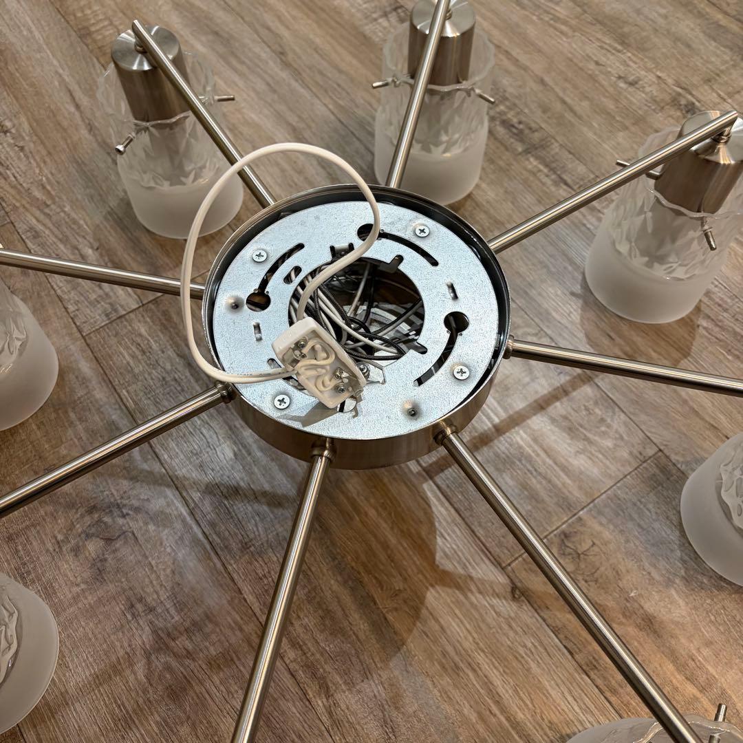 動作確認済 オーデリック 調光シャンデリア ガラス製 8灯 OC257008PC