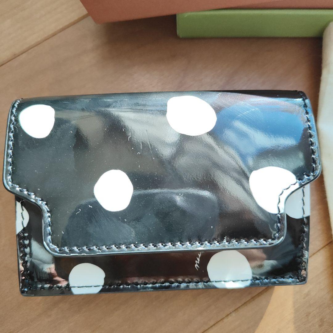 MARNI ドット柄 レザー 3つ折り財布