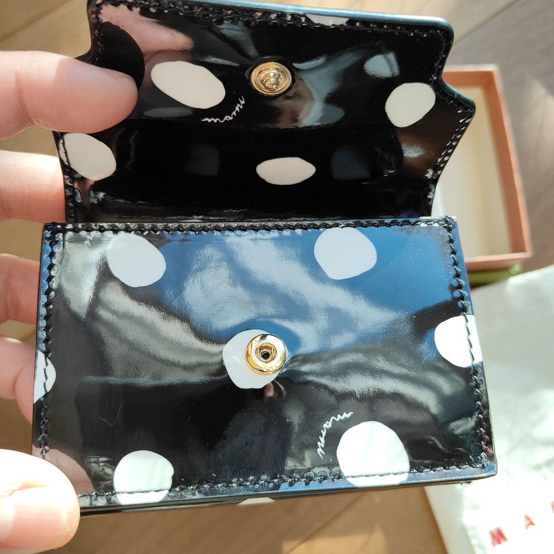 MARNI ドット柄 レザー 3つ折り財布