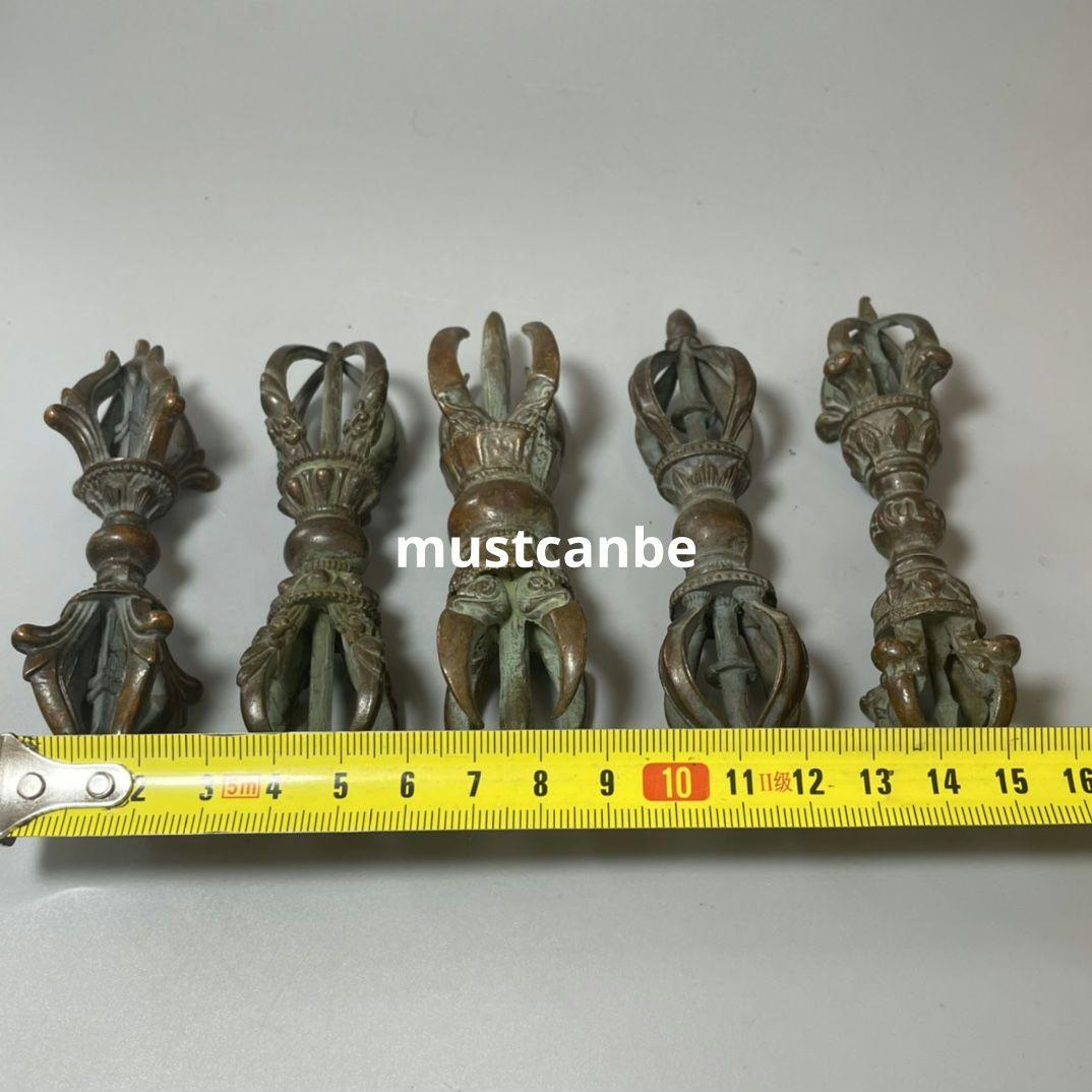 銅製 九股密宗法器 金剛杵降魔杵 鎮宅 辟邪 開運 風水 招財 置物 工芸品