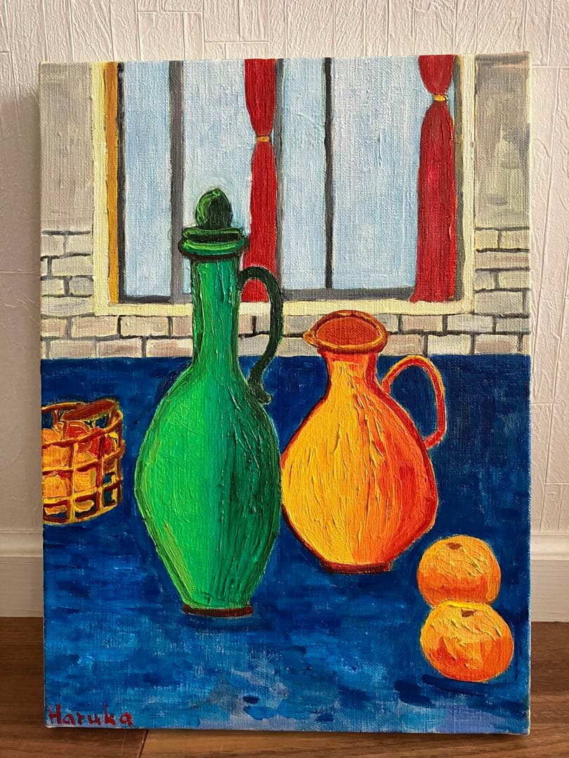 絵画　油絵　静物画　F4  美しい日