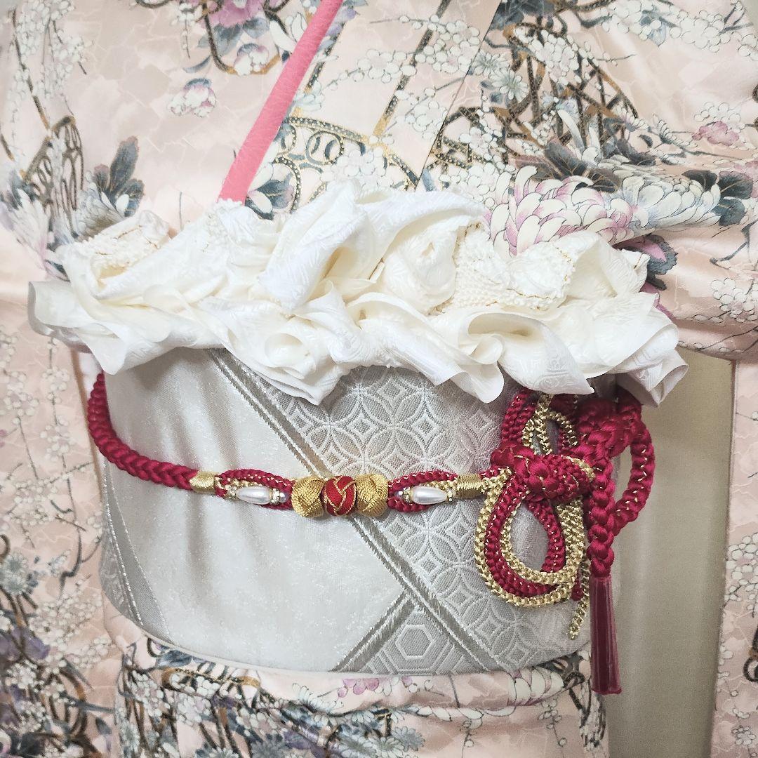 成人式正絹振袖フルセット　ベビーピンク　豪華　華やか　清楚　姫系　可愛い