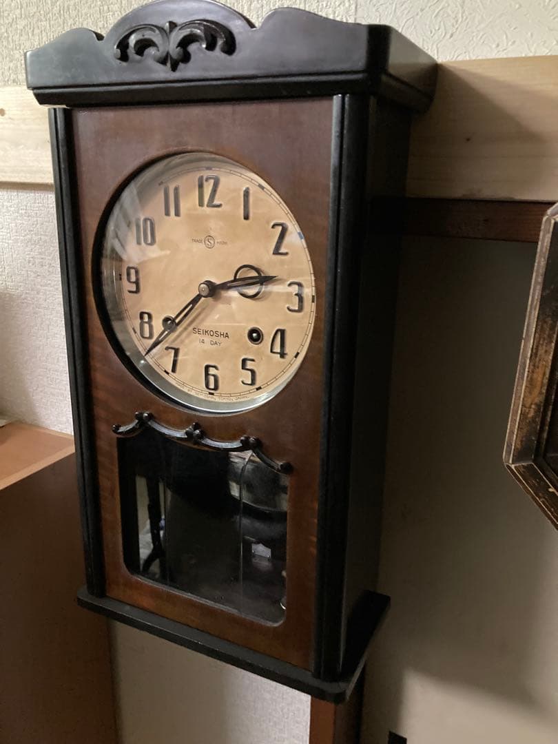 アンティーク 精工舎 宮型本打式 14日巻ボンボン時計