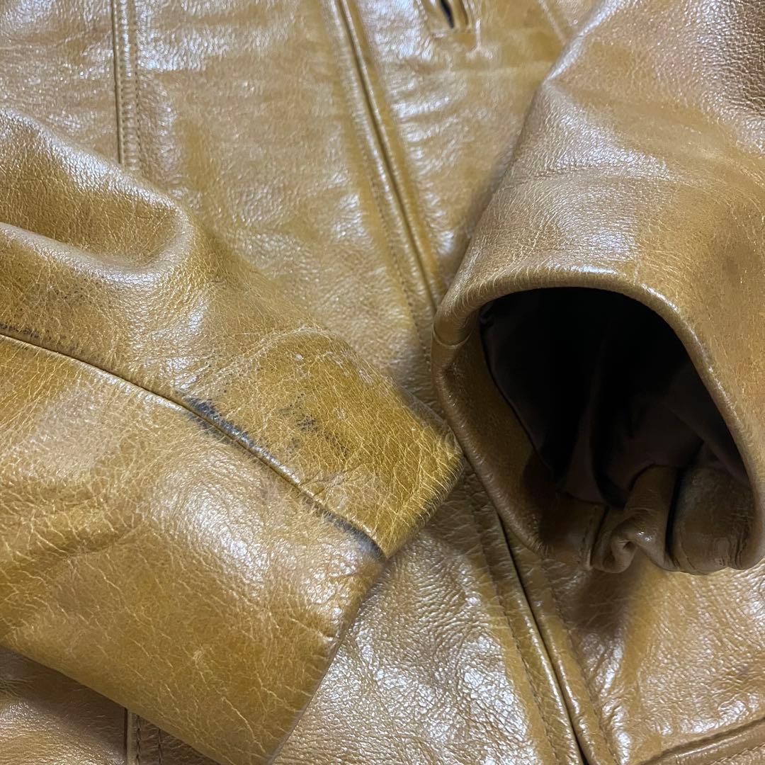 UNIQLO ユニクロ オールドユニクロ レザージャケット ブラウン 牛革 XL