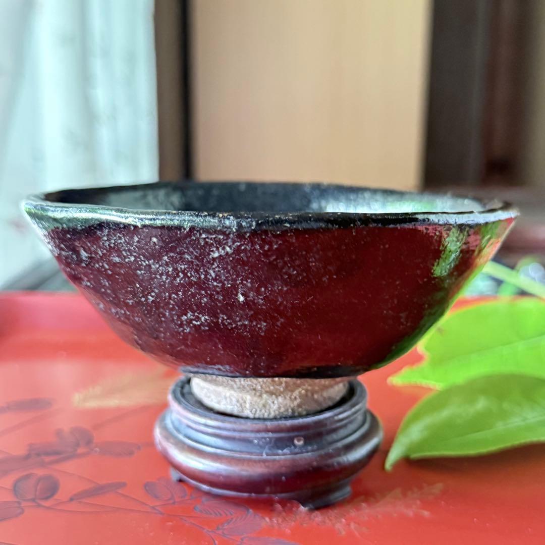 超限定リリース‼︎黒茶盌の佳品‼️井戸茶盌　在銘　楽　作者詳細不明1客