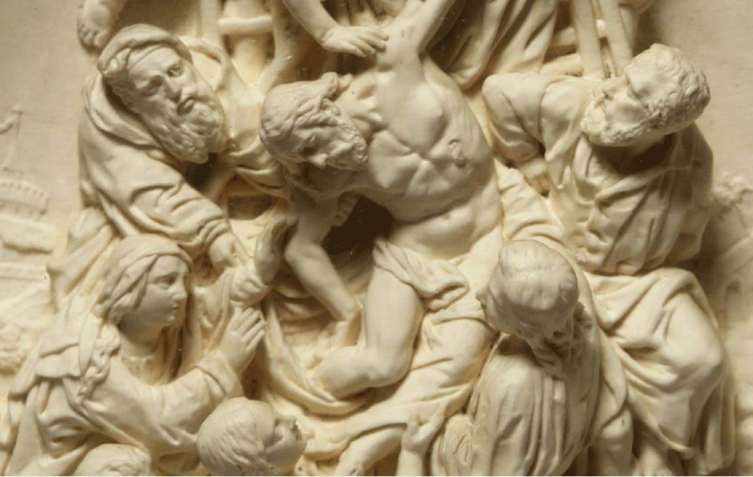 【十字架降架　E.カシエ作】 メダイヨン　キリスト教美術　ルーベンス