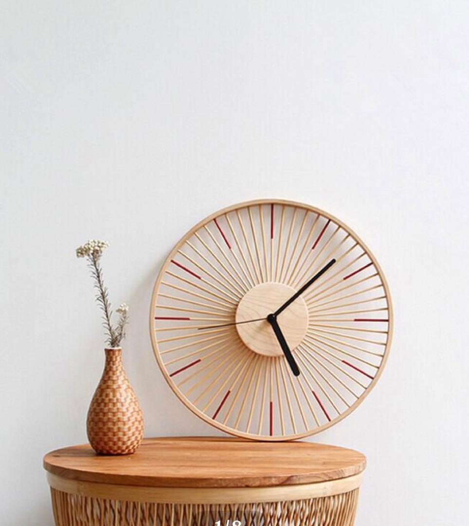 バンブーウォールクロック/Bamboo wall clock/壁掛け時計