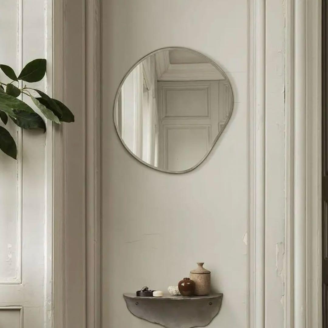 美品 ❤︎ ファームリビング　ポンドミラー S 鏡　ミラー